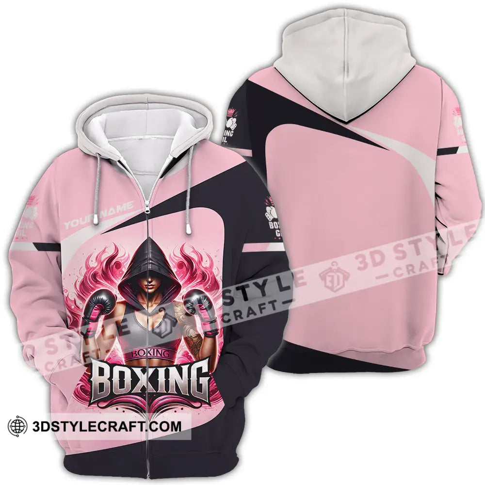 Women Shirt - Custom Boxing 3D Shirt Zipper Hoodie / S T-shirt