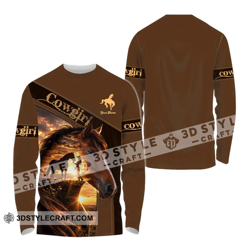 Women Shirt - Custom Cowgirl Shirt - Long Sleeve Shirt / S - T-shirt