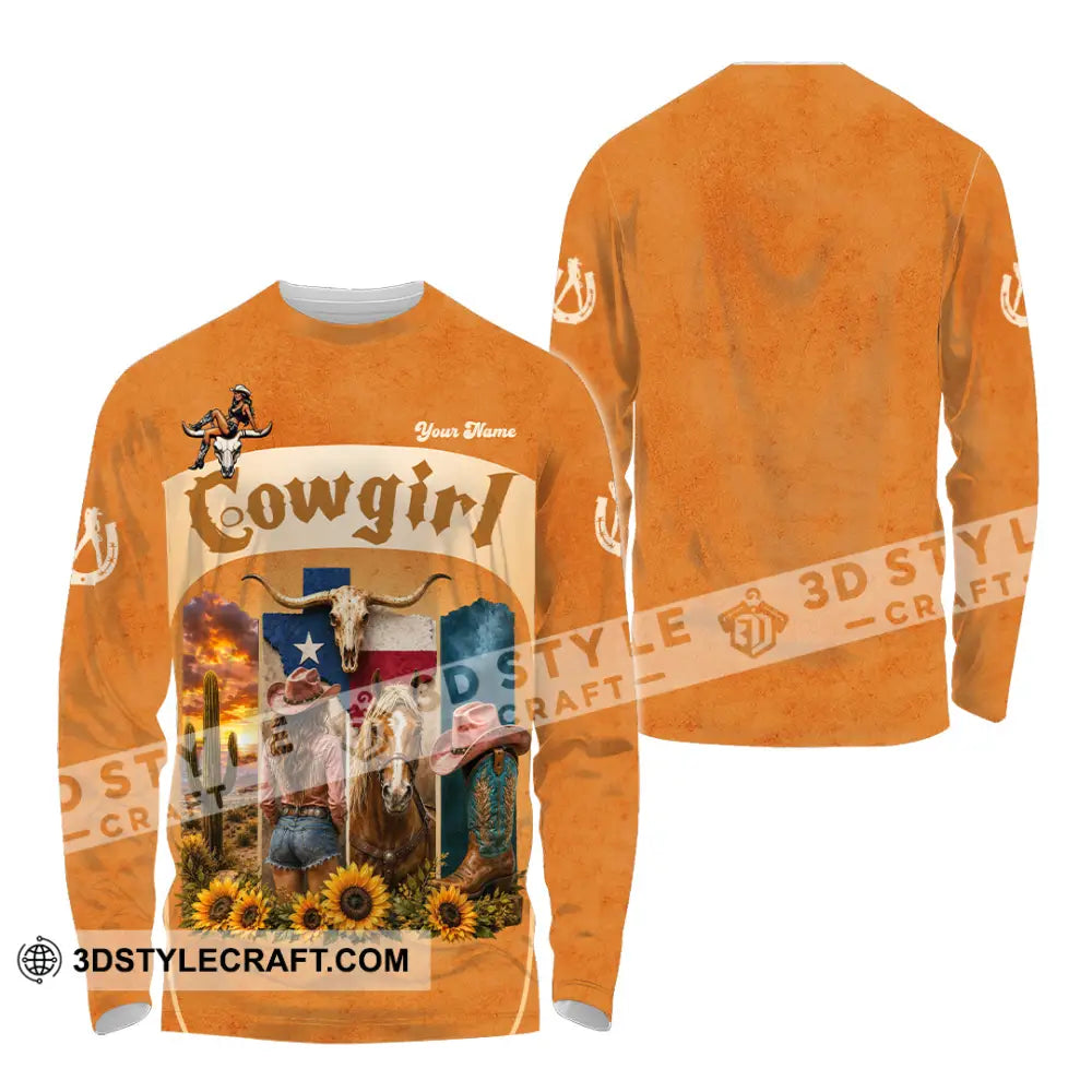 Women Shirt - Custom Cowgirl Shirt - Long Sleeve Shirt / S - T-shirt