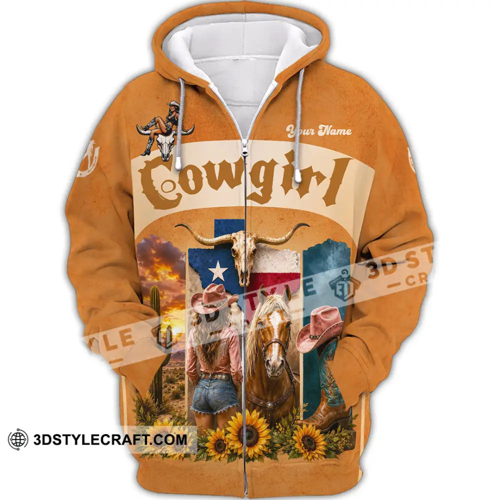 Women Shirt - Custom Cowgirl Shirt - Zipper Hoodie / S - T-shirt