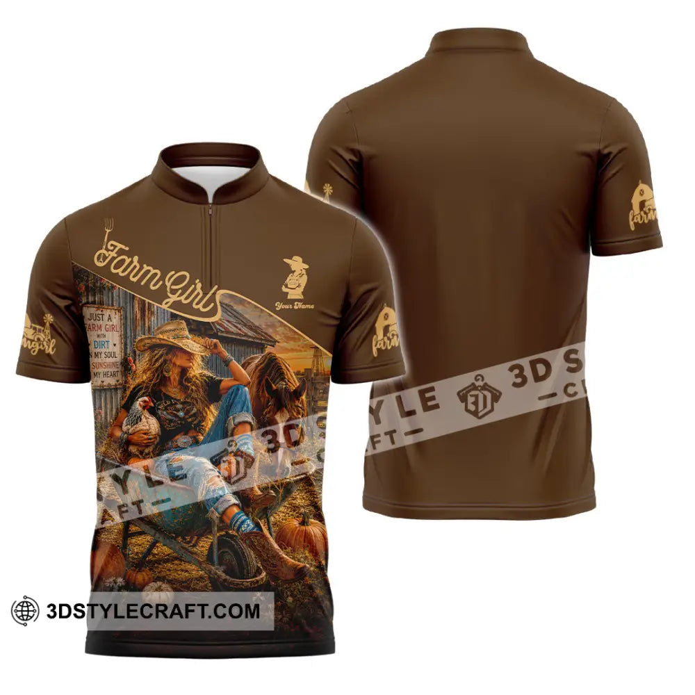 Women Shirt - Custom Cowgirl Shirt - Zipper Polo Shirt / S - T-shirt