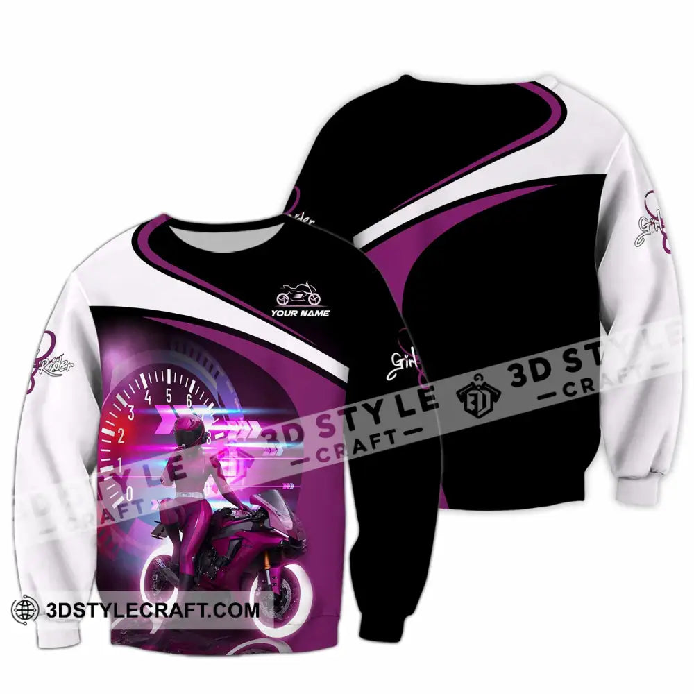 Women Shirt - Custom Girl Rider Shirt - Long Sleeve / S - T-shirt