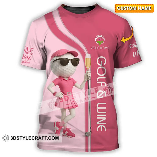 Women Shirt - Custom Golf And Wine Shirt style option 1