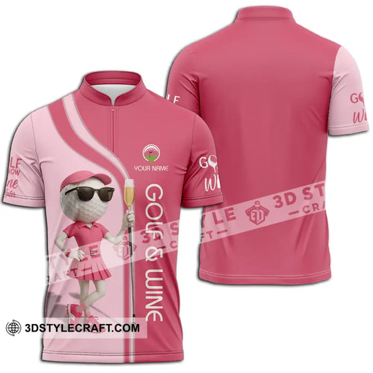 Women Shirt - Custom Golf And Wine Shirt style option 2