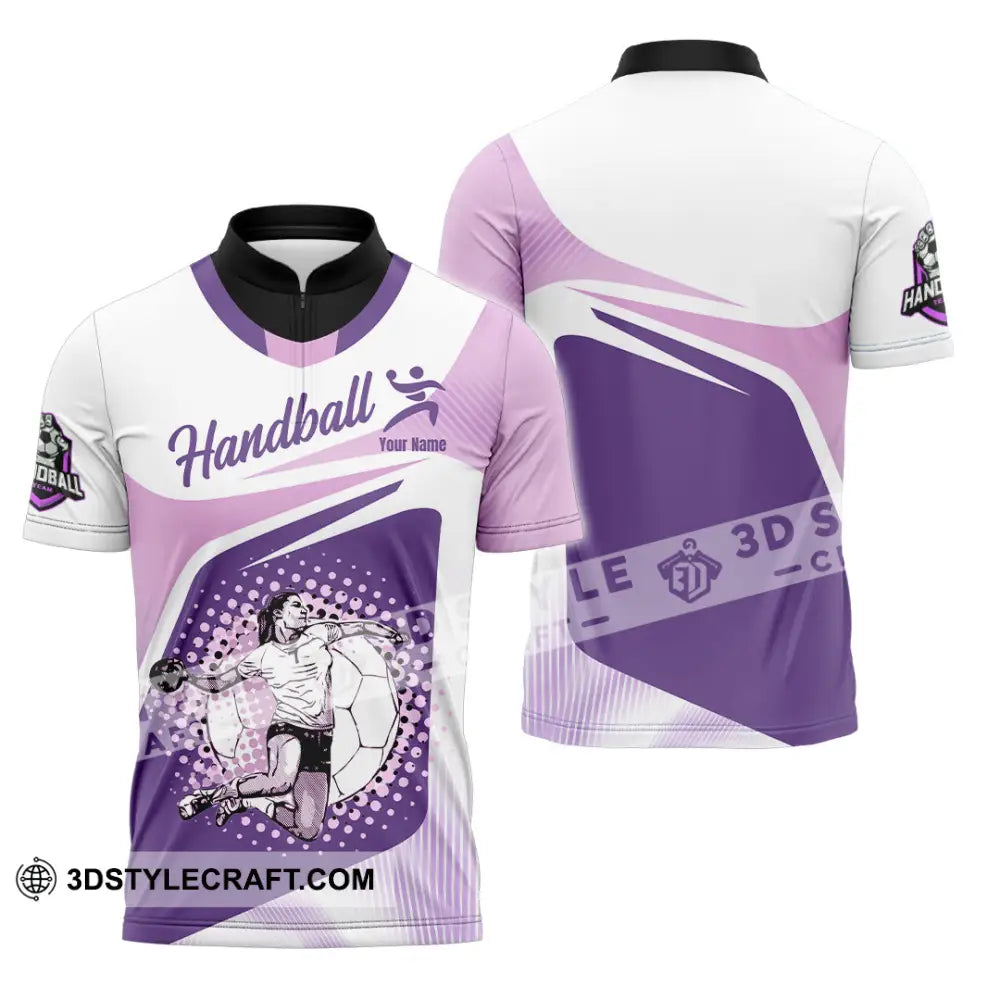 Women Shirt - Custom Handball 3D Shirt - Zipper Polo Shirt / S - T-shirt
