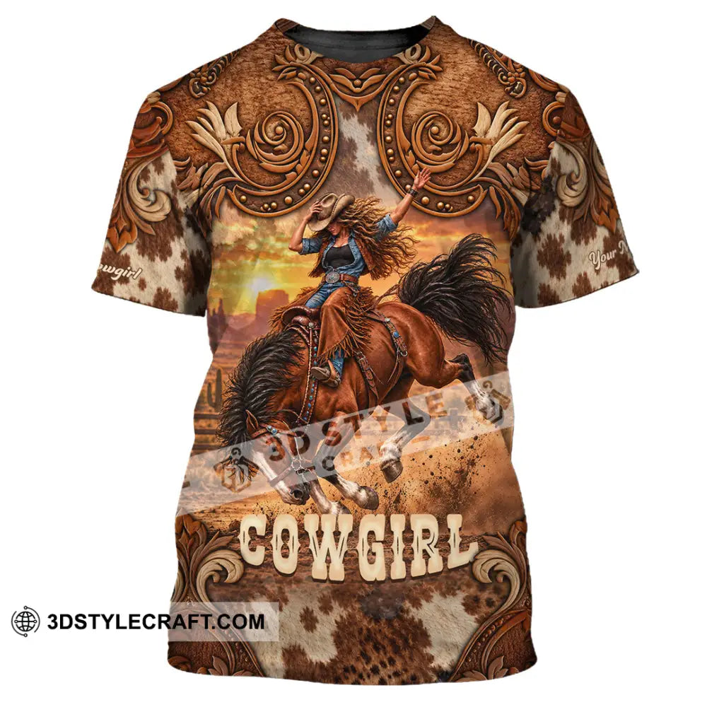 Women Shirt - Custom Horse Girl Cowgirl Shirt - T-Shirt / S - T-shirt