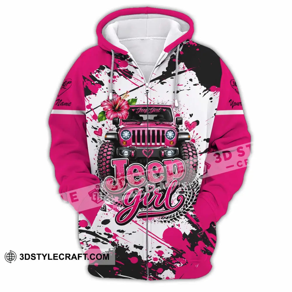 Women Shirt - Custom Jeep Girl Shirt - Zipper Hoodie / S - T-shirt