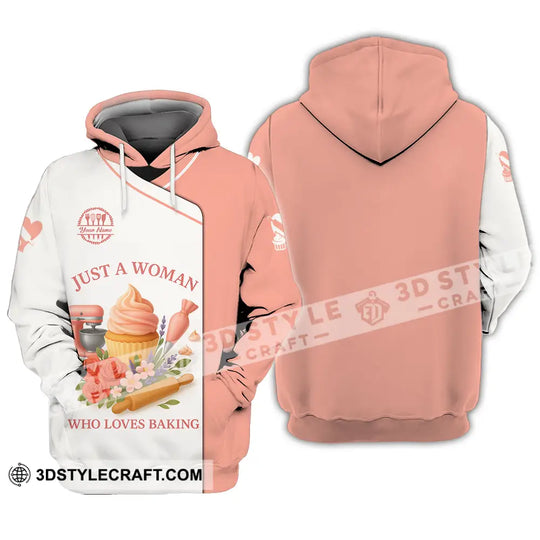 Women Shirt - Custom Just A Woman Who Love Baking Shirt style option 3