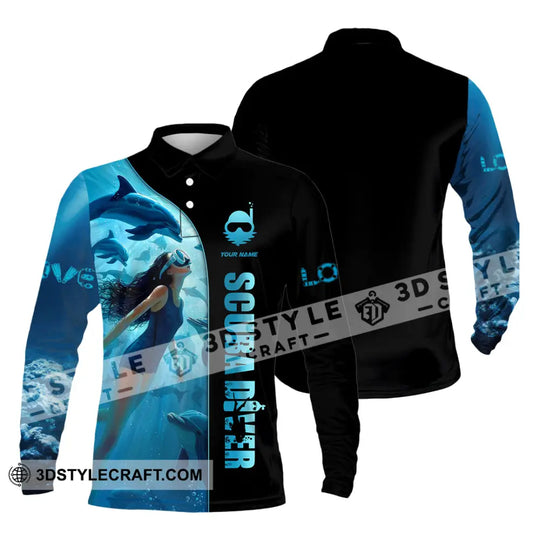 Women Shirt - Custom Love Scuba Diving Shirt For Diver style option 4