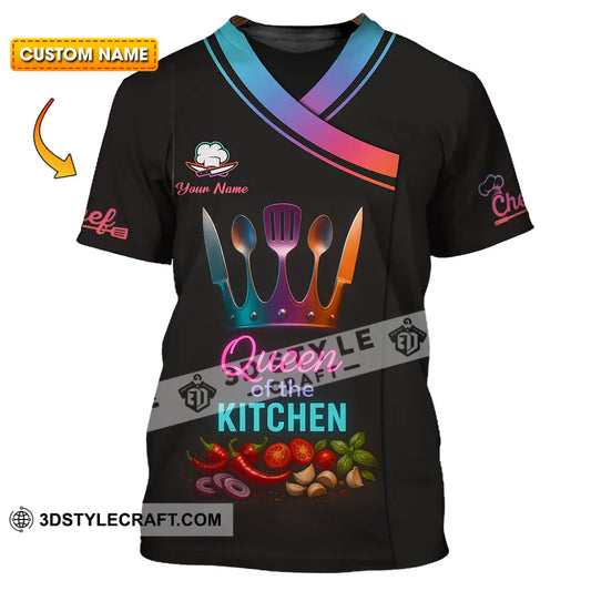 Women Shirt - Custom Queen Of The Kitchen Master Chef Shirt T-shirt