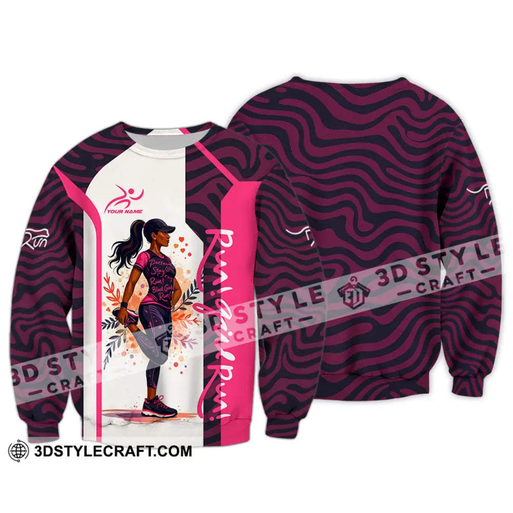 Women Shirt - Custom Run Girl Run 3D Shirt Long Sleeve / S T-shirt