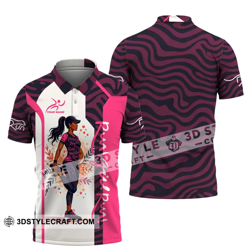 Women Shirt - Custom Run Girl Run 3D Shirt Polo Shirt / S T-shirt
