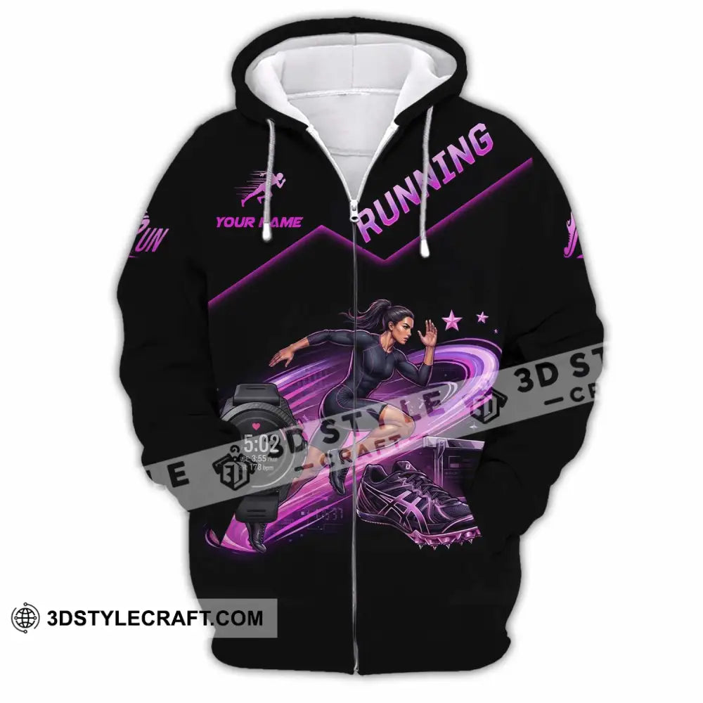 Women Shirt - Custom Running Shirt - Zipper Hoodie / S - T-shirt