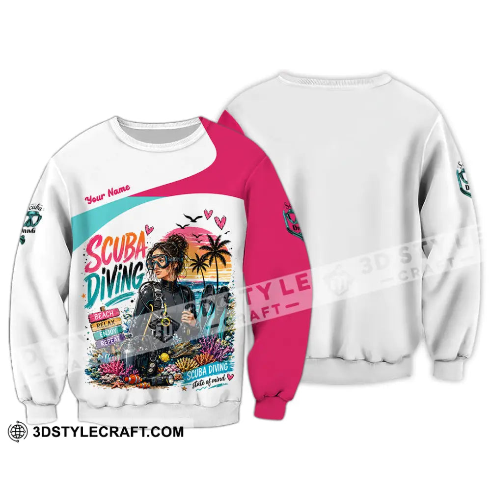Women Shirt - Custom Scuba Diving Shirt - Long Sleeve / S - T-shirt