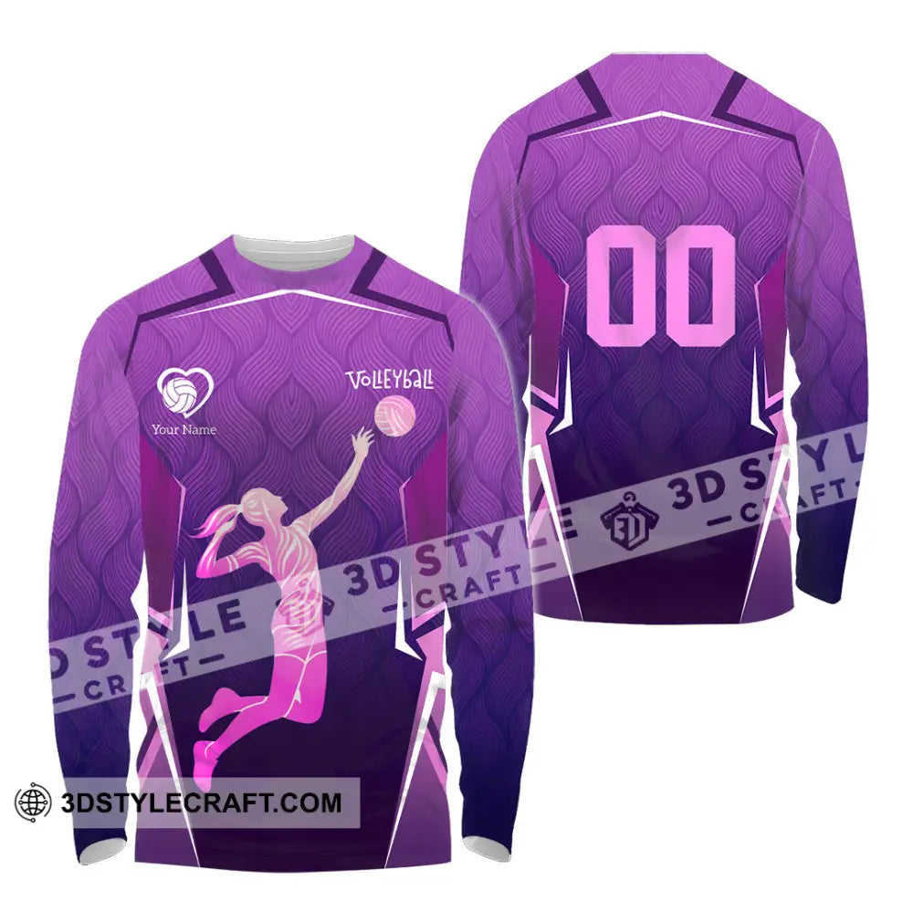 Women Shirt - Custom Volleyball 3D Shirt - Long Sleeve Shirt / S - T-shirt