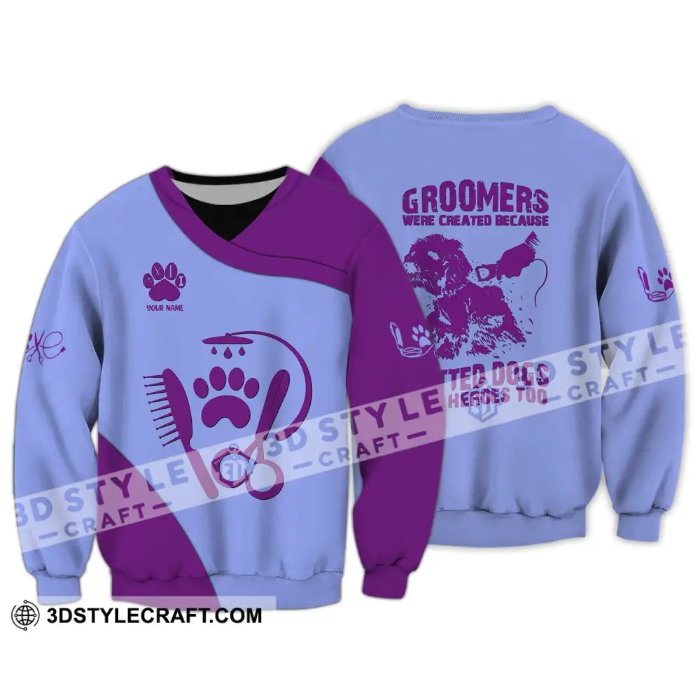 Women Shirt Groomer Life Hoodie Sportwear Long Sleeve / S T-Shirt