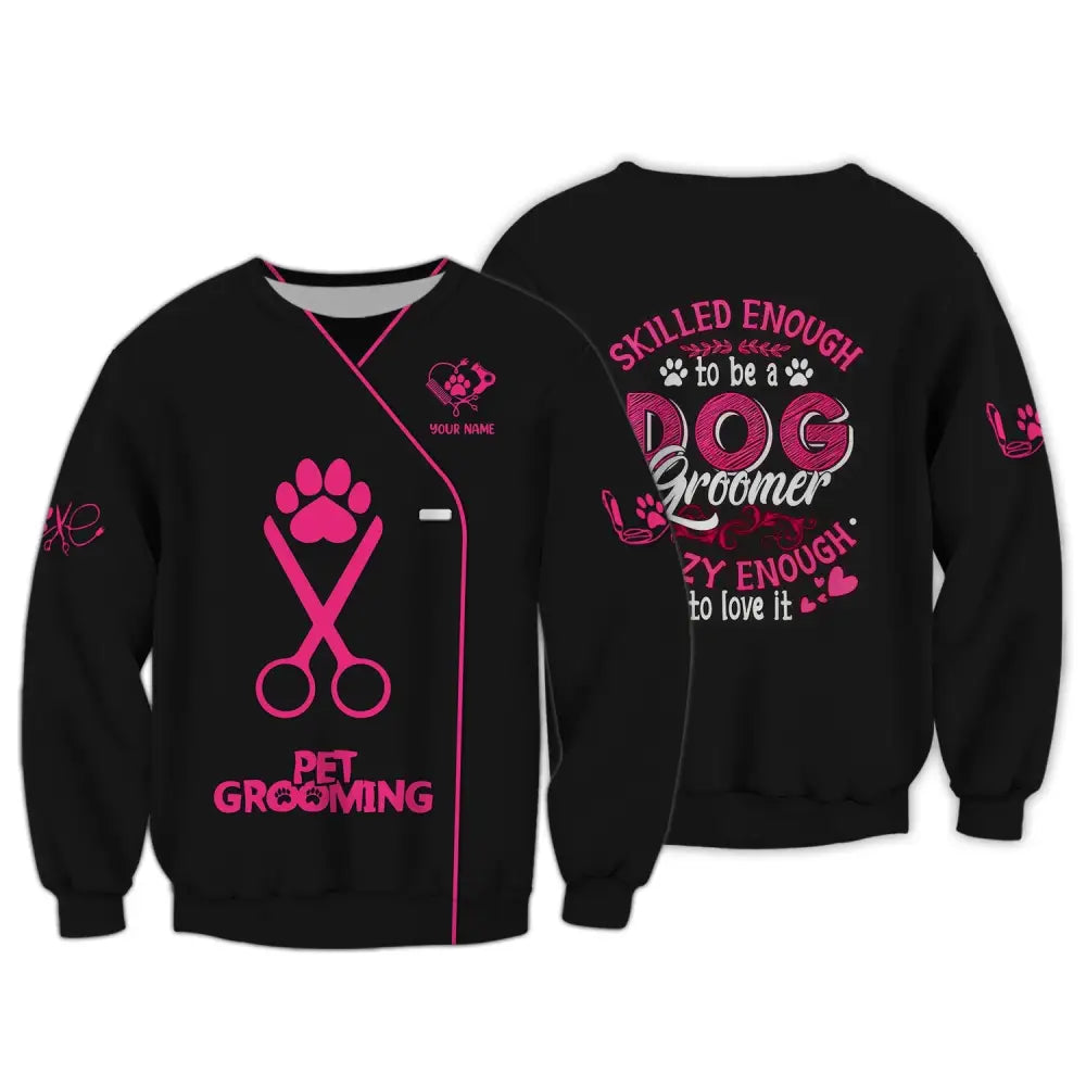 Women Shirt Groomer Life Hoodie Sportwear Long Sleeve / S T-Shirt