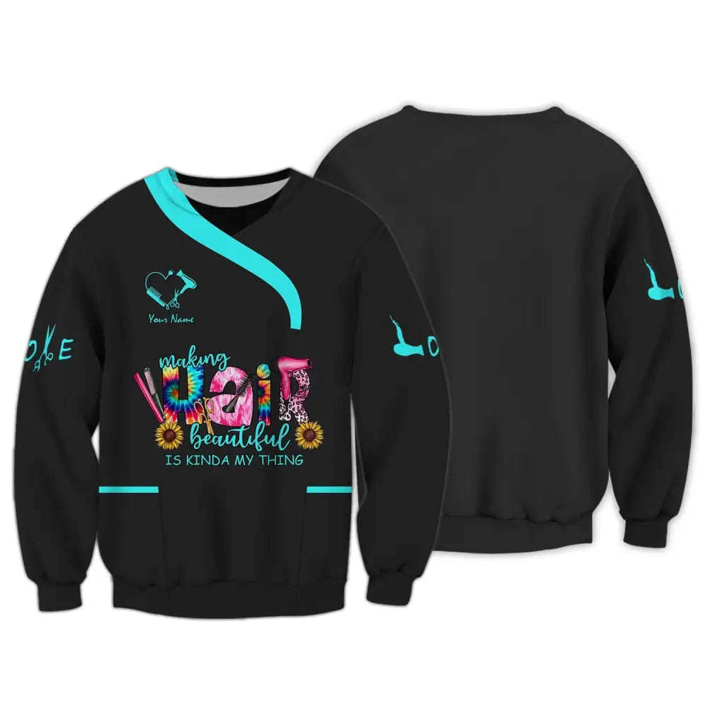 Women Shirt Hair Stylist Hairdresser Sportwear Long Sleeve / S T-Shirt