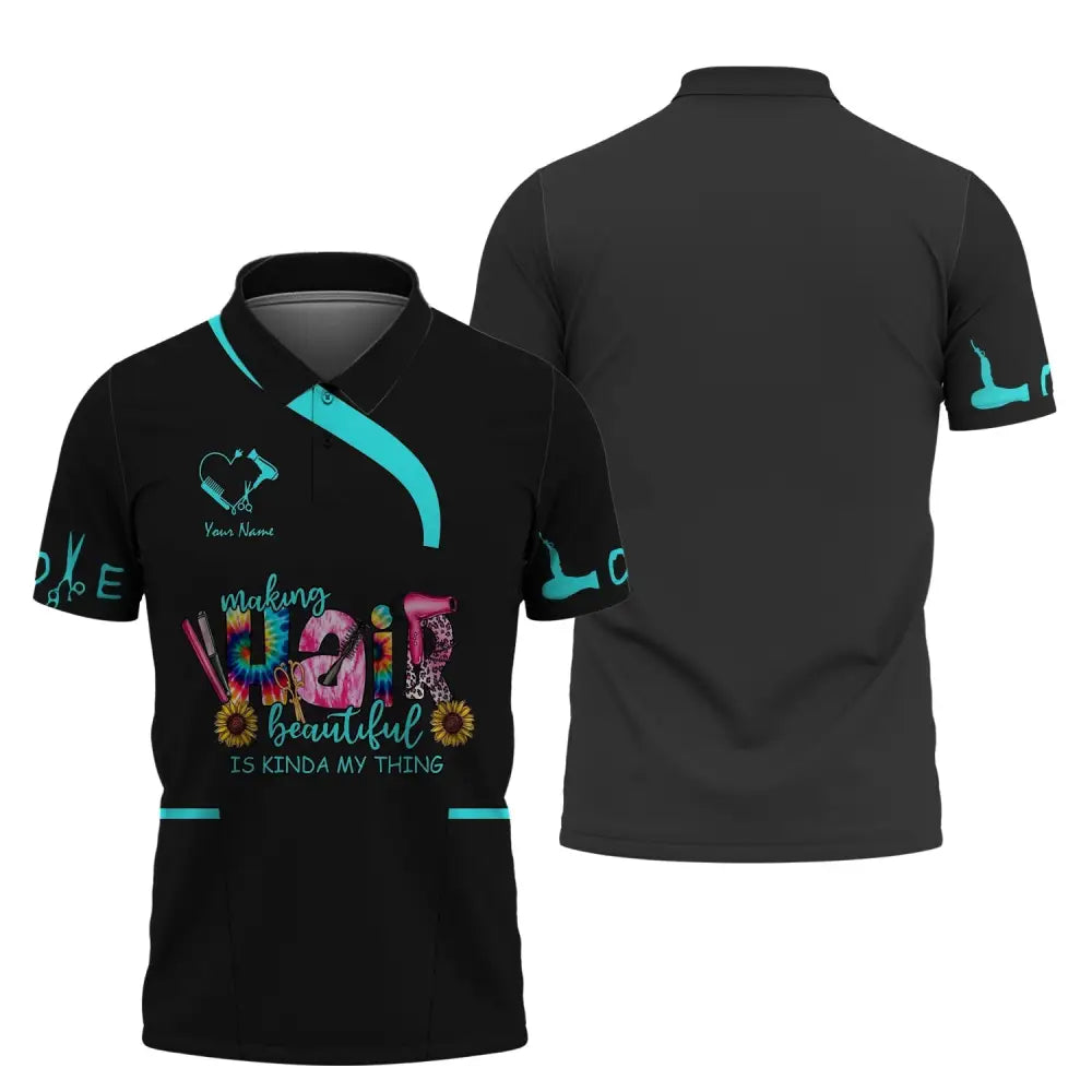 Women Shirt Hair Stylist Hairdresser Sportwear Polo / S T-Shirt