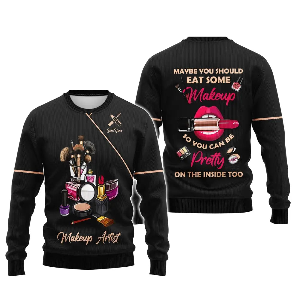 Women Shirt Makeup Artist Hoodie Sportwear T-Shirt