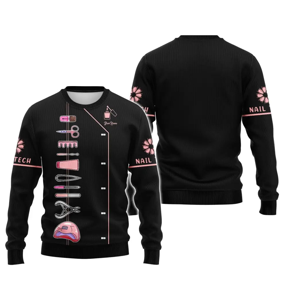 Women Shirt Nail Technician Tech Hoodie Sportwear T-Shirt
