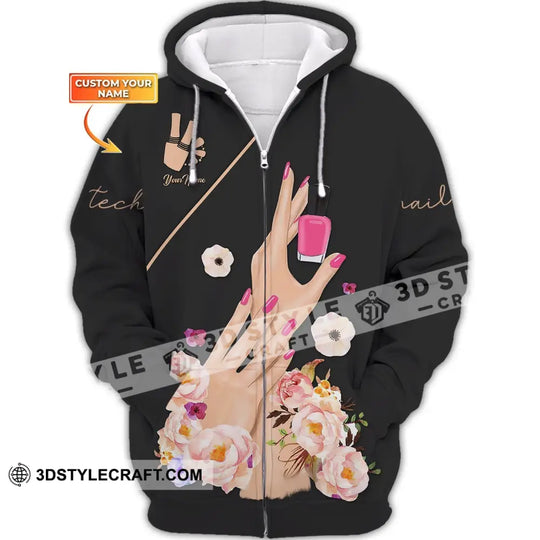 Women Shirt, Nail Technician Shirt, Nail Tech Hoodie, Nail Tech Sportwear style option 2