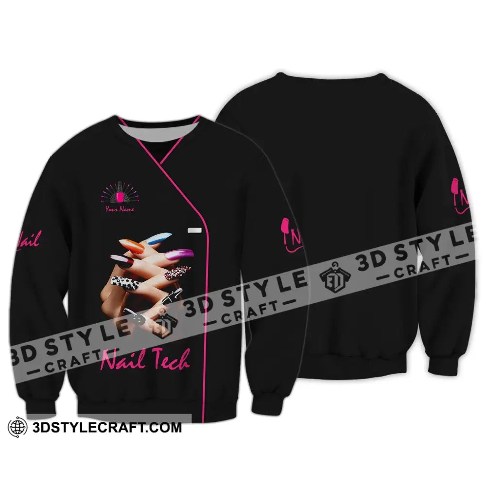 Women Shirt Nail Technician Tech Sportwear Long Sleeve / S T-Shirt