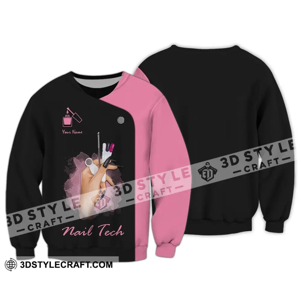 Women Shirt Nail Technician Tech Sportwear Long Sleeve / S T-Shirt